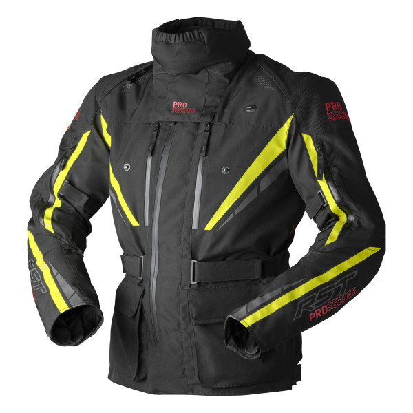 RST RST RST Pro Series Paragon D3O Textile Jacket Black/Flo Yellow